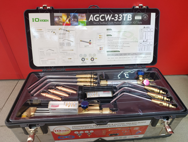 Газосварочное оборудование AGCW-33TB Sierra Toolbox Outfit Medium Duty AGA X21 Style