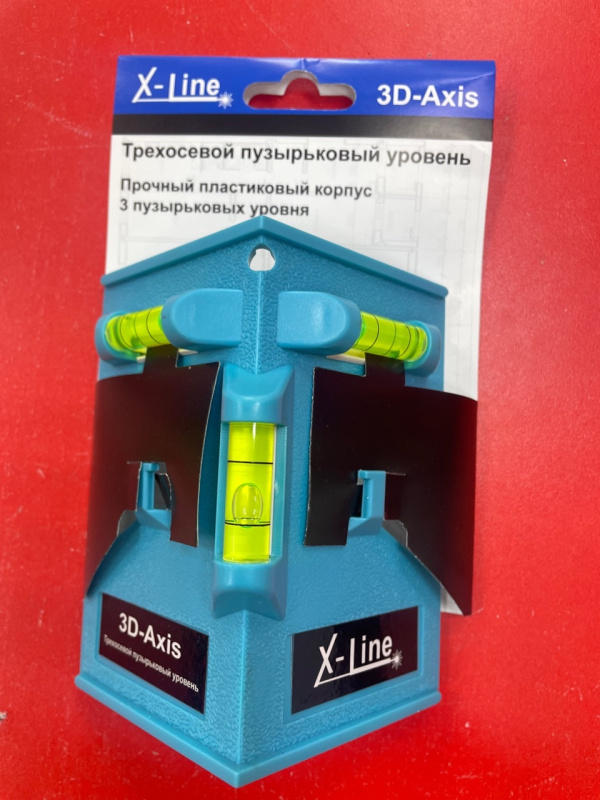 Уровень ручной X-Line ТРЕХОСЕВОЙ ПУЗЫРЬКОВЫЙ УРОВЕНЬ